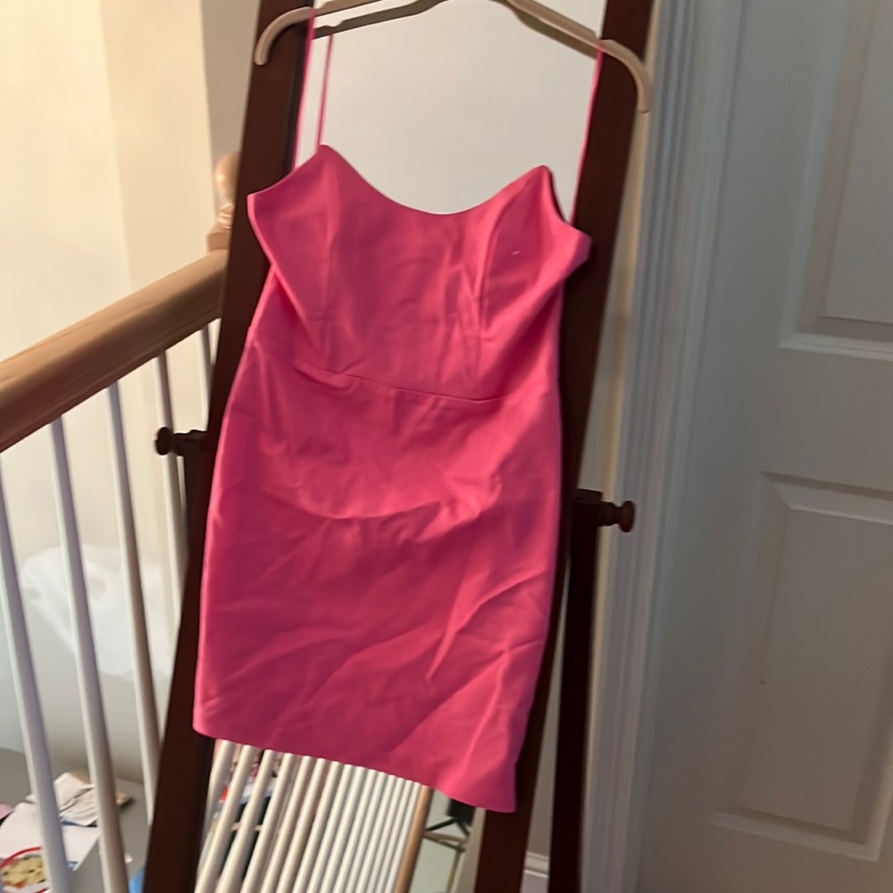 Strapless pink superdown dress